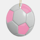 Voetbal | Roze Keramisch Ornament (Links)