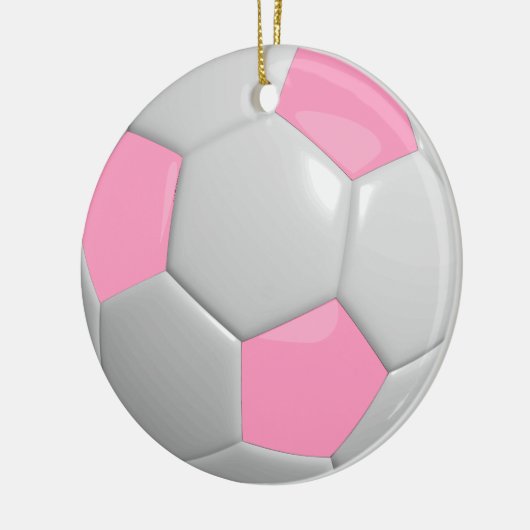 Voetbal | Roze Keramisch Ornament (Links)