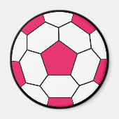 Voetbal roze magneet (Voorkant)