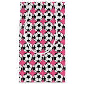 Voetbal Roze Meisje Verjaardagsfeest Klein Cadeauzakje (Voorkant)