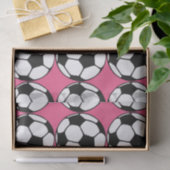 Voetbal Roze Meisje Verjaardagsfeest Tissuepapier (Geschenk)