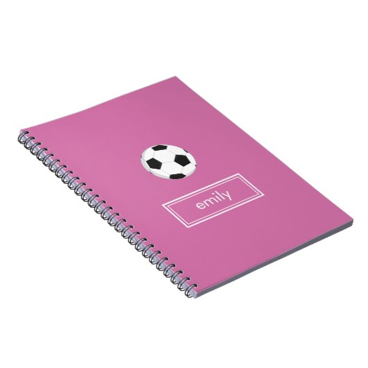 Voetbal (roze) notitieboek (Rechterzijde)