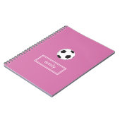 Voetbal (roze) notitieboek (Linkerzijde)