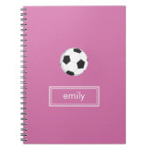 Voetbal (roze) notitieboek (Voorkant)