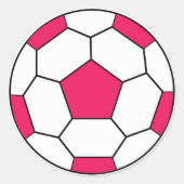 Voetbal Roze Sticker (Voorkant)