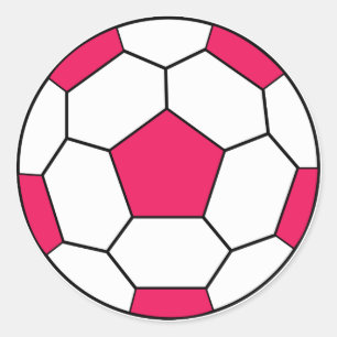 Voetbal Roze Sticker
