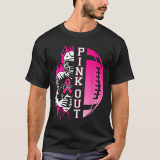 Voetbal Roze Team Borstkanker Bewustzijn Maand T-shirt