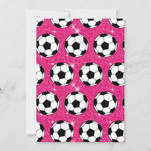 voetbal Roze voorste glitters Sport Player White Kaart