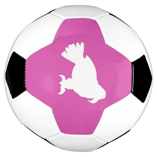 Voetbal roze witte adelaar vorm (Gedraaid)