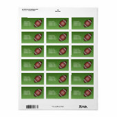 Voetbal Rugby Bal Etiket (Full Sheet)