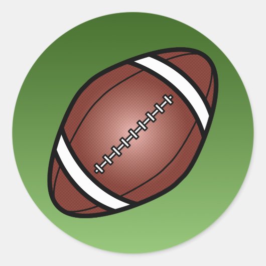Voetbal Rugby Bal Ronde Sticker (Voorkant)