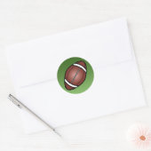 Voetbal Rugby Bal Ronde Sticker (Envelop)