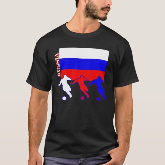 Voetbal Rusland Donker T-shirt (Voorkant)