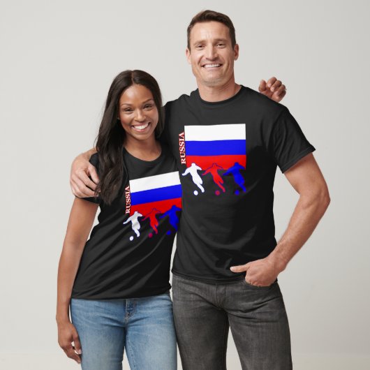 Voetbal Rusland Donker T-shirt (Unisex)
