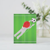 voetbal santa feestdagenkaart (Staand voorkant)