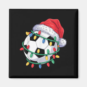 Voetbal Santa Hat Mannen Vrouwen Kerst Voetbal X Magneet
