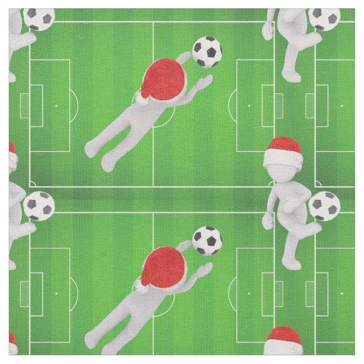 Voetbal Santa stof (Close Up)