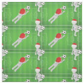 Voetbal Santa stof (Swatch)
