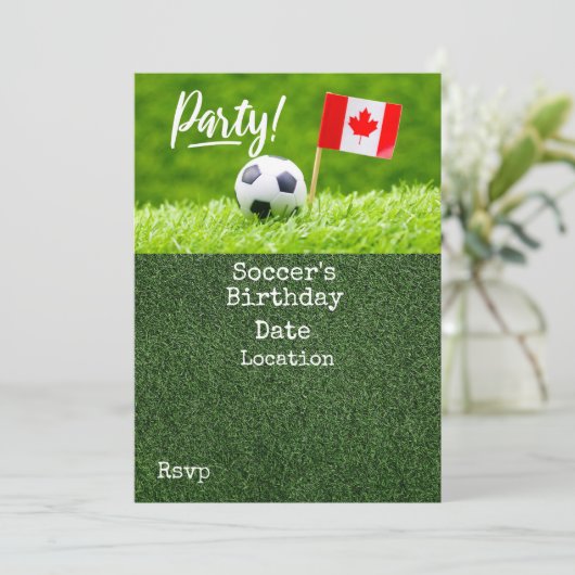 Voetbal Save the Date voor Canada Kaart (Staand voorkant)