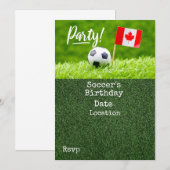Voetbal Save the Date voor Canada Kaart (Voorkant / Achterkant)