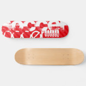 Voetbal; Scarlet Red Stripes Persoonlijk Skateboard (Horizontaal)