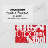 Voetbal; Scarlet Red Stripes Visitekaartje (Voorkant / Achterkant)