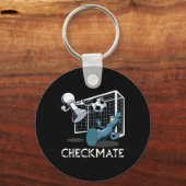 Voetbal Schaakmat Schaken Sleutelhanger (Voorkant)