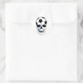 Voetbal schedel (Football schedel) Ronde Sticker (Tas)