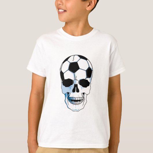 voetbal schedel t-shirt (Voorkant)