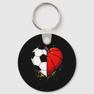 Voetbal Schets Ll Hart Voetll Valentijnsdag  Sleutelhanger