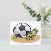 Voetbal (schildpad) briefkaart (Staand voorkant)
