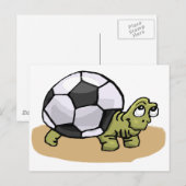 Voetbal (schildpad) briefkaart (Voorkant / Achterkant)