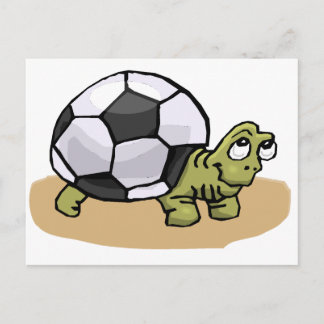 Voetbal (schildpad) briefkaart
