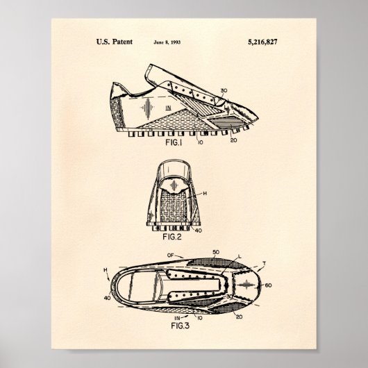 Voetbal-schoenen 1993 - oude pooier poster (Voorkant)