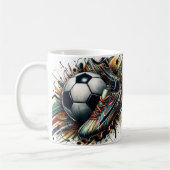 Voetbal schoenen koffiemok (Links)