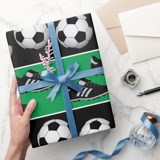 Voetbal schoenpatroonverpak cadeaupapier (Geschenken)