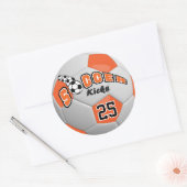 Voetbal Schoppen | Oranje Ronde Sticker (Envelop)