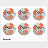 Voetbal Schoppen | Oranje Ronde Sticker (Vel)