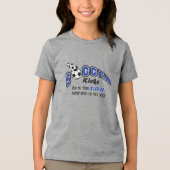 Voetbal schopt je naar je doel - Donkerblauw Tri-Blend Shirt (Voorkant)