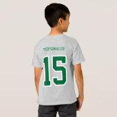 Voetbal schopt je naar je goalie - Groen T-shirt (Achterkant volledig)