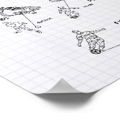 Voetbal schoten 1993 - Kunststof met achtergrondve Poster (Hoek)