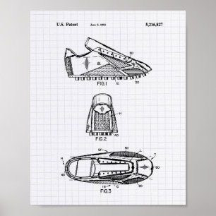 Voetbal schoten 1993 - Kunststof met achtergrondve Poster