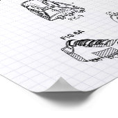 Voetbal schoten 1993 - Kunststof met achtergrondve Poster (Hoek)