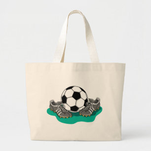 voetbal schoten grote tote bag