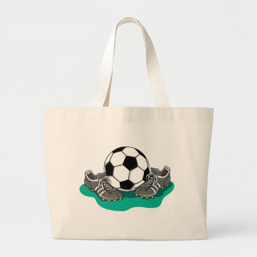 voetbal schoten grote tote bag (Voorkant)