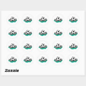 Voetbal schoten ronde sticker (Vel)