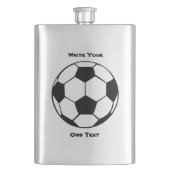 Voetbal - Schrijf uw eigen tekst Heupfles (Voorkant)