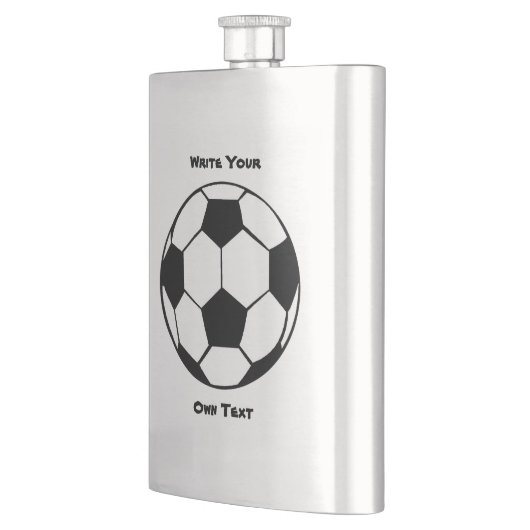 Voetbal - Schrijf uw eigen tekst Heupfles (Links)