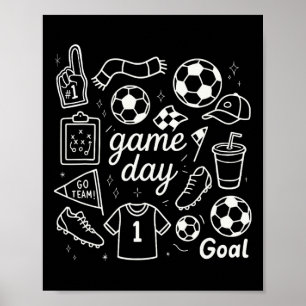 Voetbal Schuim Vinger Krammen En Doelpunt Vibes Vo Poster
