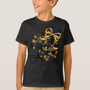 Voetbal Seizoen Football Mama Meisje Zwart T-shirt